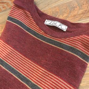 3 FOR 15⚡️ Chloe K Striped 3/4 Length Sleeve Top